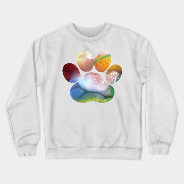 Dog Paw Crewneck Sweatshirt by BittenByErmines